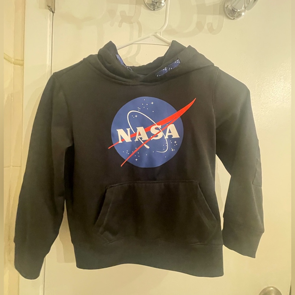 Boys SZ 6-7 NASA Land’s End Hoodie Sweatshirt